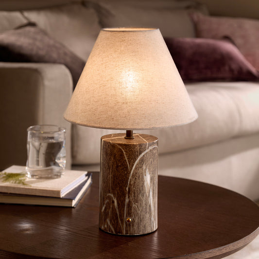 Plain Brown Lighting - Austell Rechargeable Table Lamp Espresso Brown Yard
