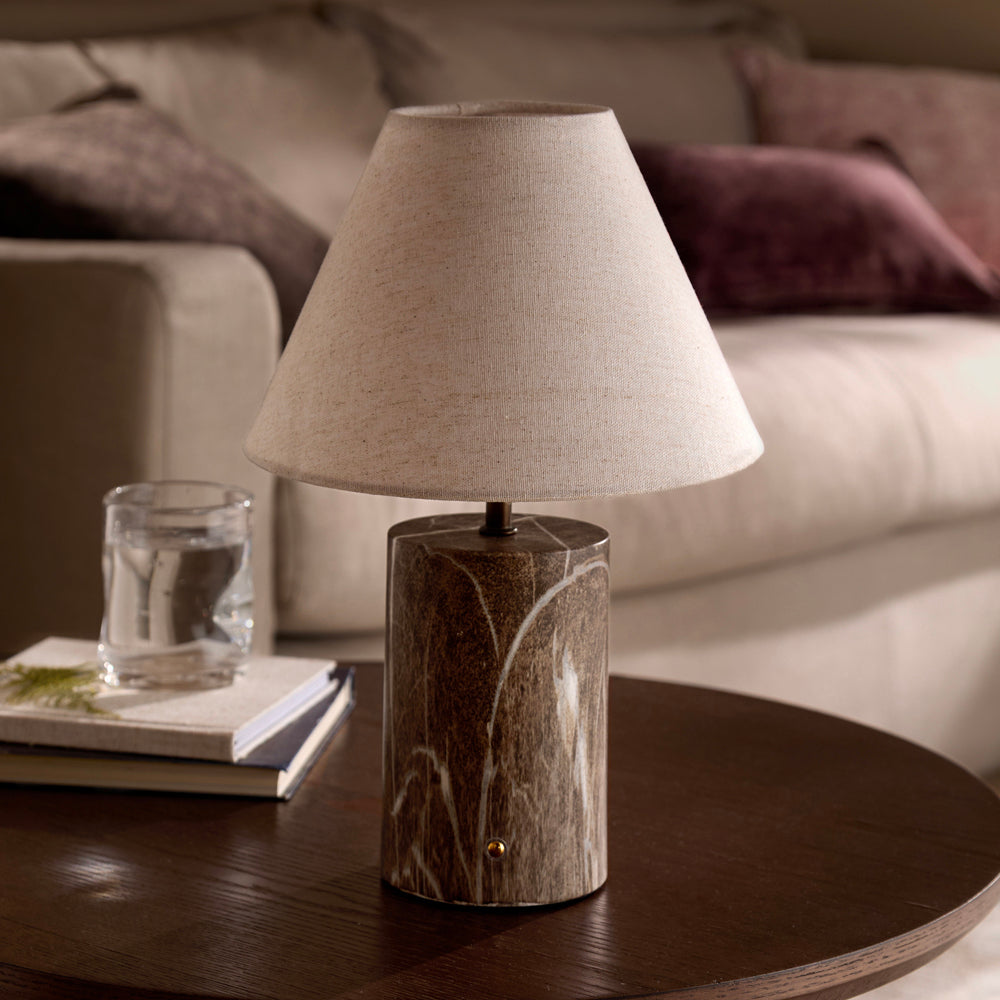 Plain Brown Lighting - Austell Rechargeable Table Lamp Espresso Brown Yard
