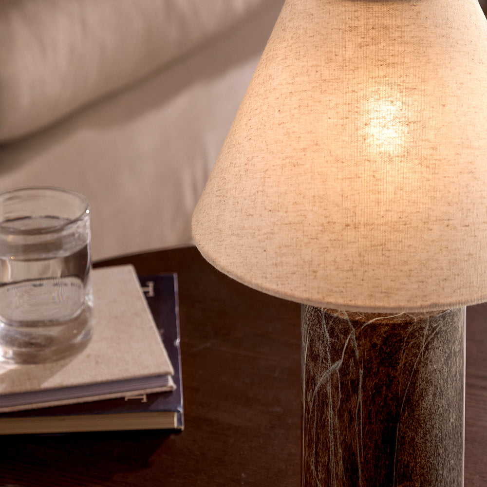 Plain Brown Lighting - Austell Rechargeable Table Lamp Espresso Brown Yard