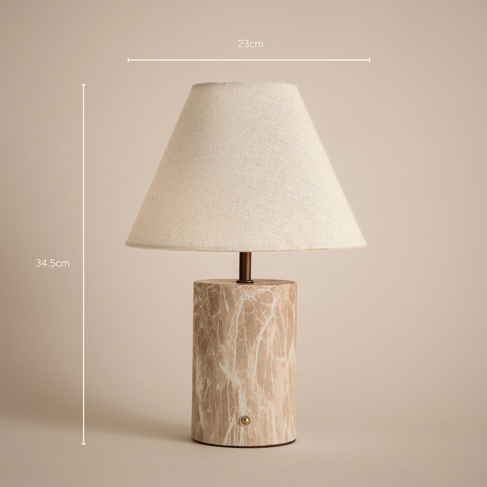Plain Beige Lighting - Austell Rechargeable Table Lamp Sand Yard