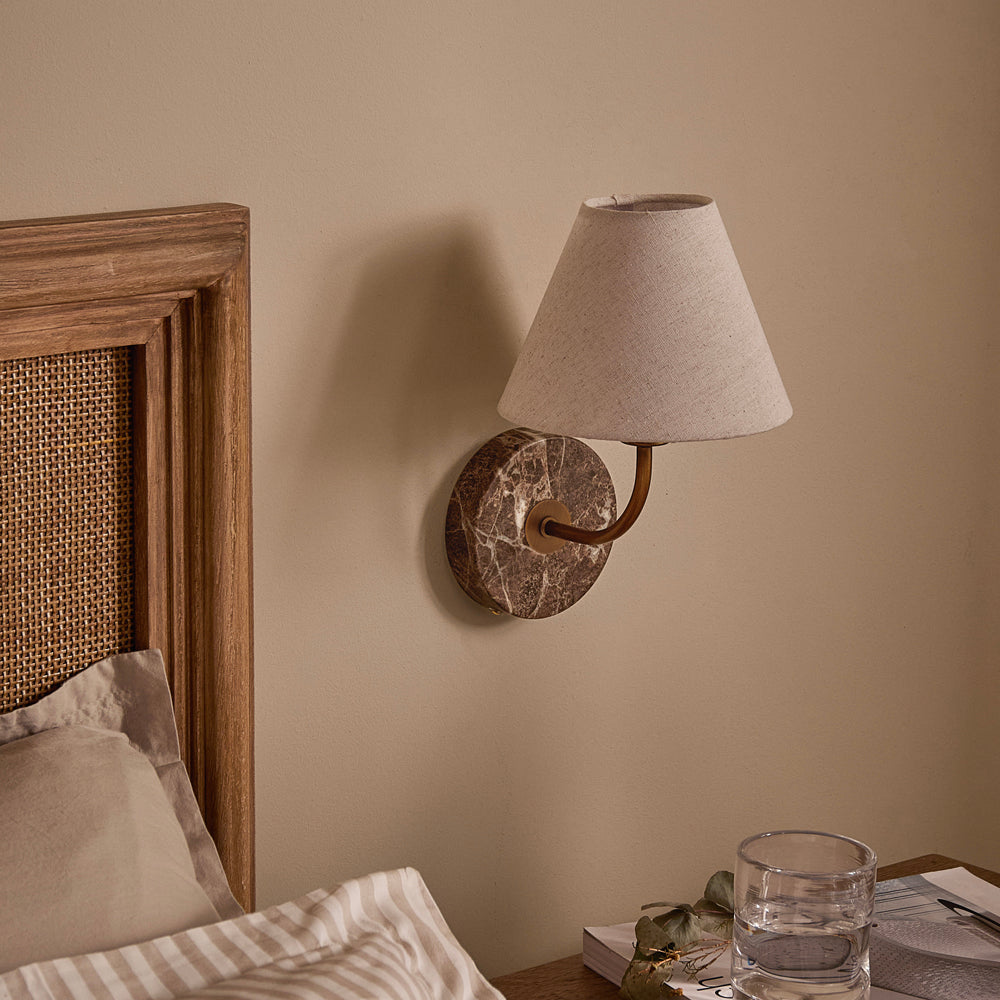 Plain Brown Lighting - Austell Rechargeable Wall Light Espresso Brown Yard