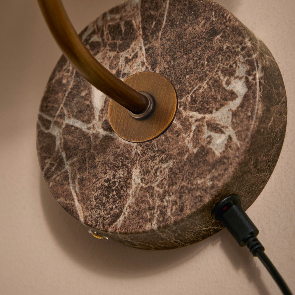 Plain Brown Lighting - Austell Rechargeable Wall Light Espresso Brown Yard