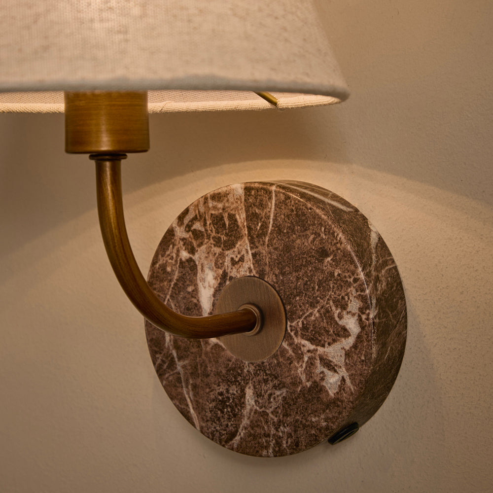 Plain Brown Lighting - Austell Rechargeable Wall Light Espresso Brown Yard