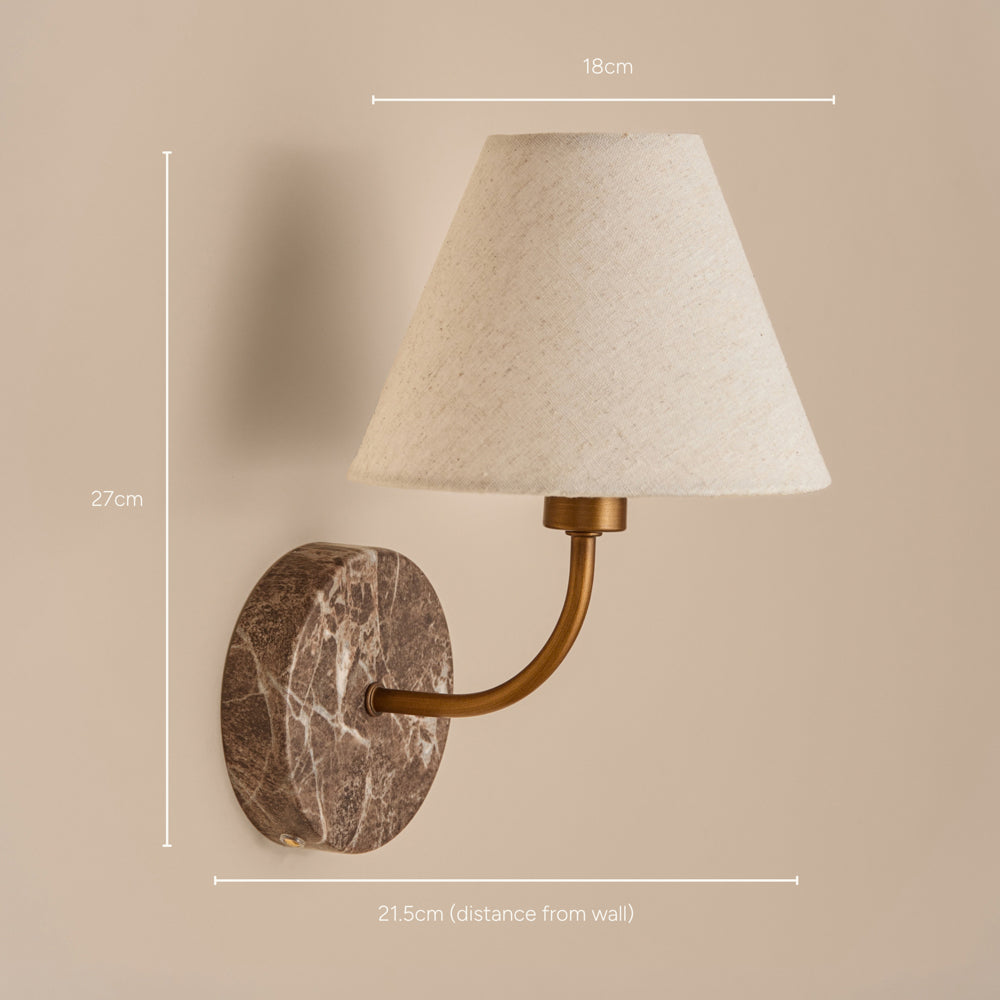 Plain Brown Lighting - Austell Rechargeable Wall Light Espresso Brown Yard