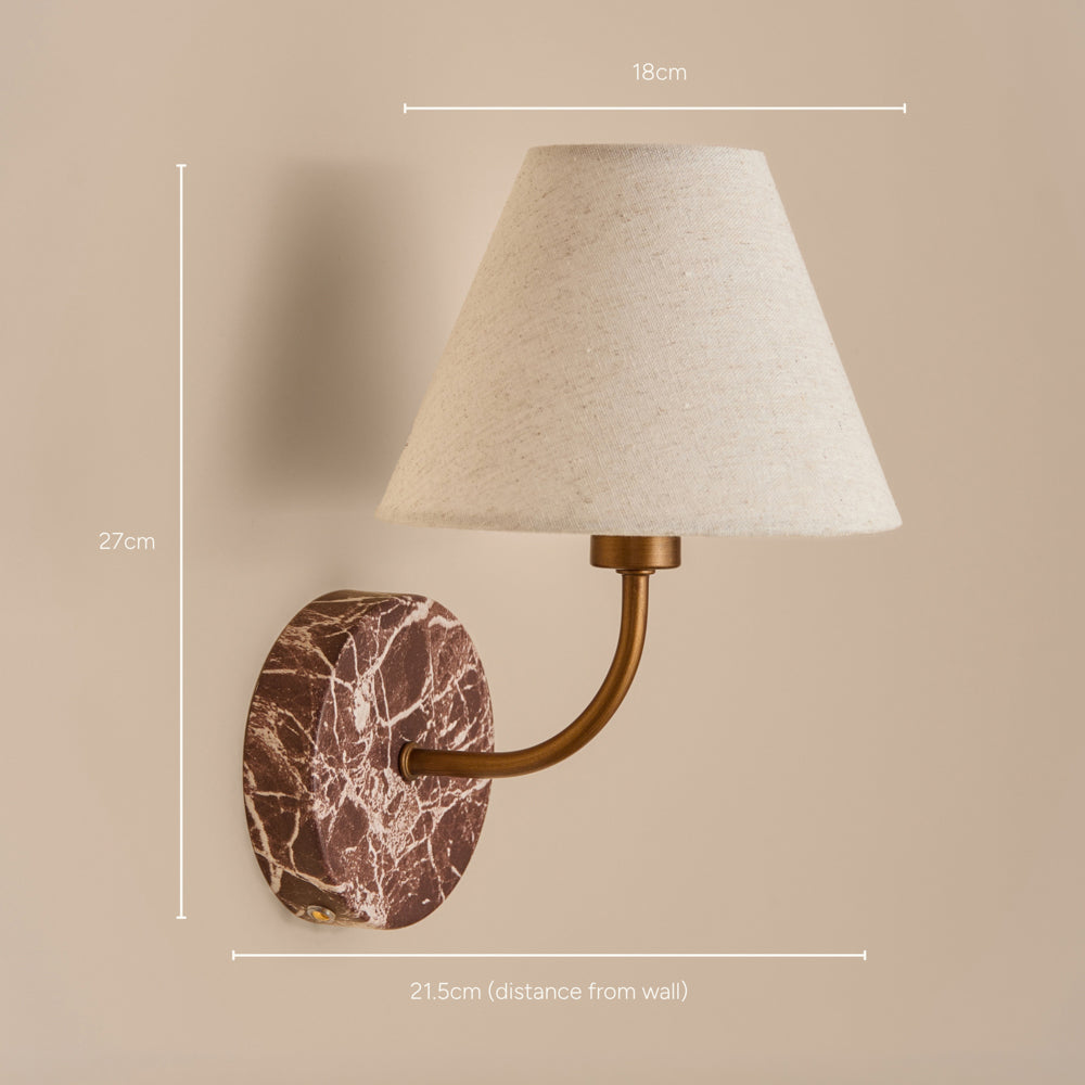 Plain Red Lighting - Austell Rechargeable Wall Light Rosso Yard