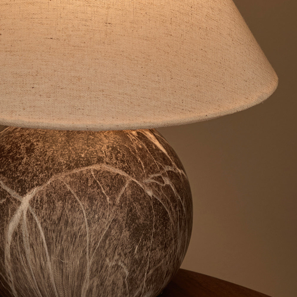 Plain Brown Lighting - Austell Round Wired Table Lamp Espresso Brown Yard