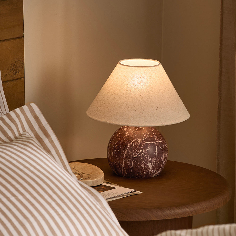 Plain Red Lighting - Austell Round Wired Table Lamp Rosso Yard