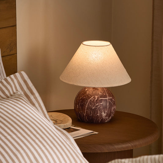Plain Red Lighting - Austell Round Wired Table Lamp Rosso Yard