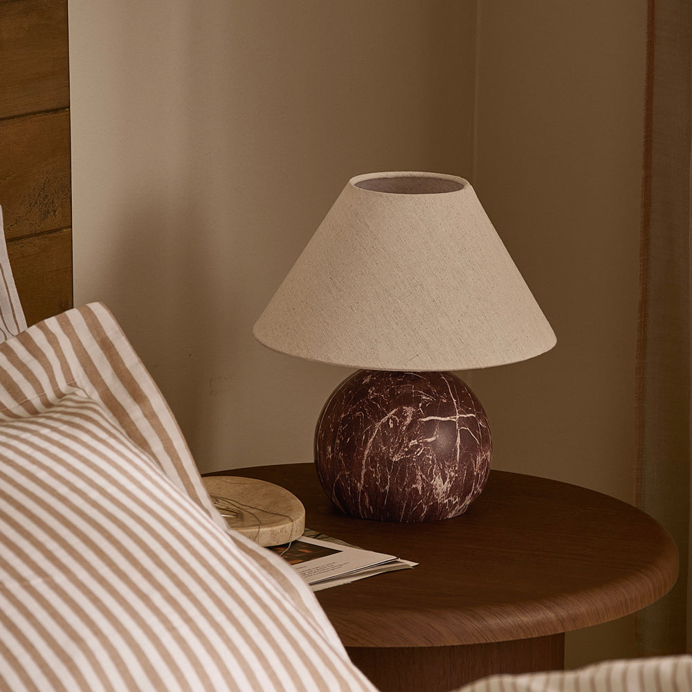 Plain Red Lighting - Austell Round Wired Table Lamp Rosso Yard