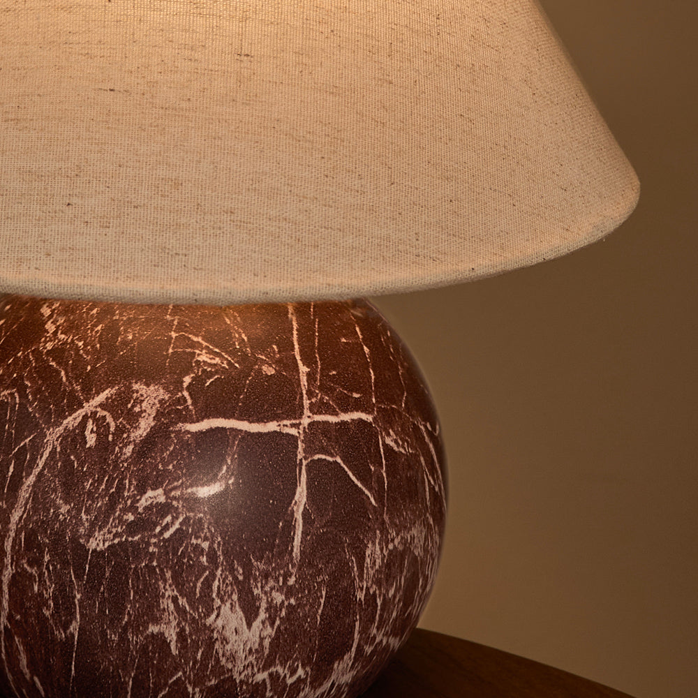 Plain Red Lighting - Austell Round Wired Table Lamp Rosso Yard