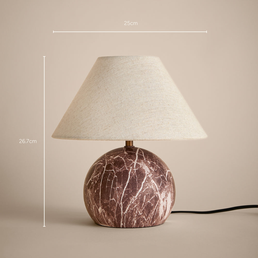 Plain Red Lighting - Austell Round Wired Table Lamp Rosso Yard
