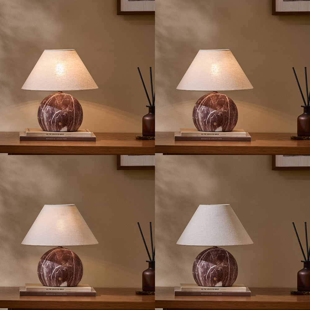 Plain Red Lighting - Austell Round Rechargeable Table Lamp Rosso Yard