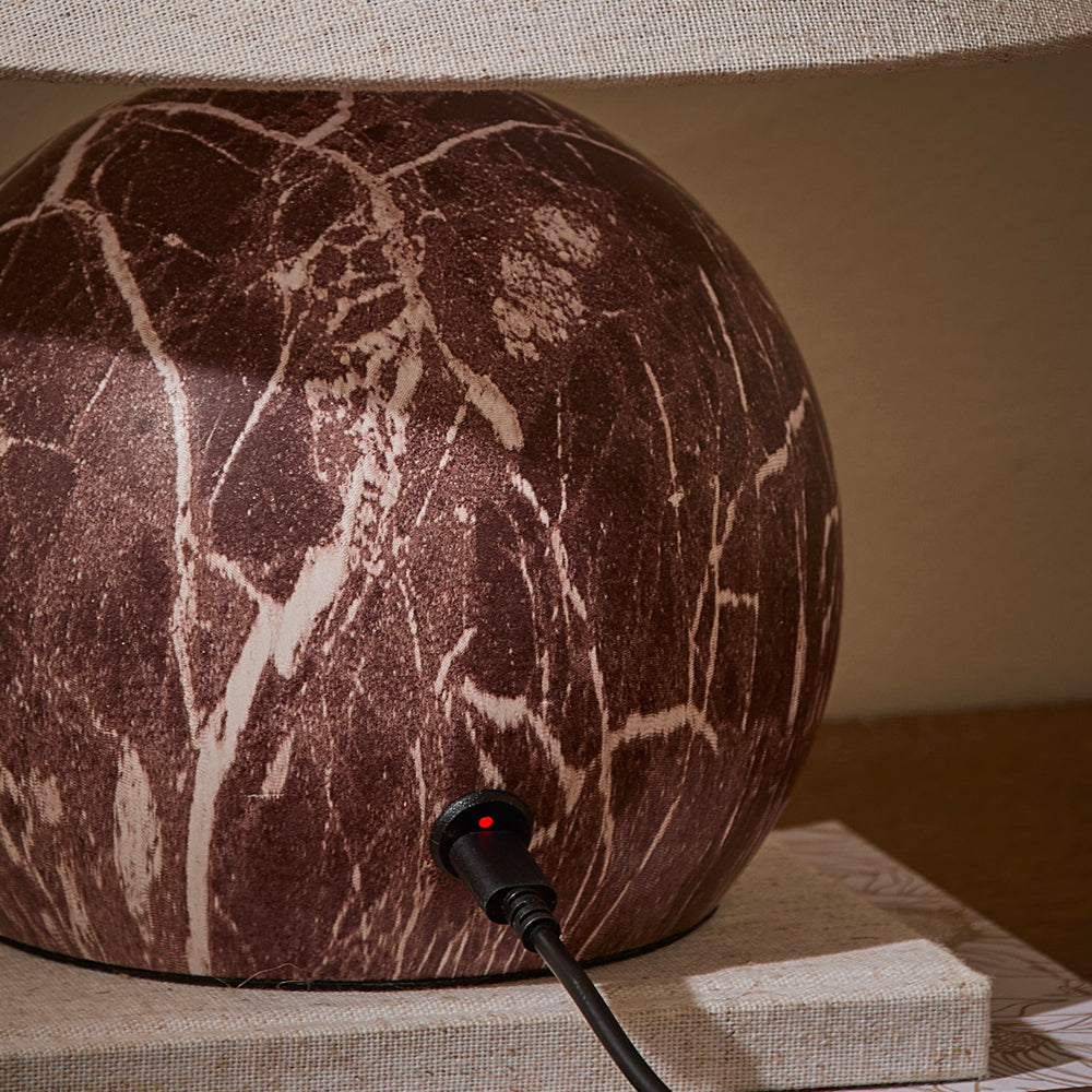 Plain Red Lighting - Austell Round Rechargeable Table Lamp Rosso Yard