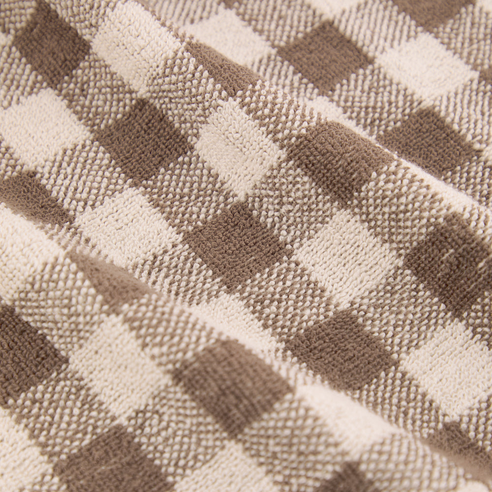 Check Brown Bathroom - Barton Gingham Check Towels Cocoa Brown Yard