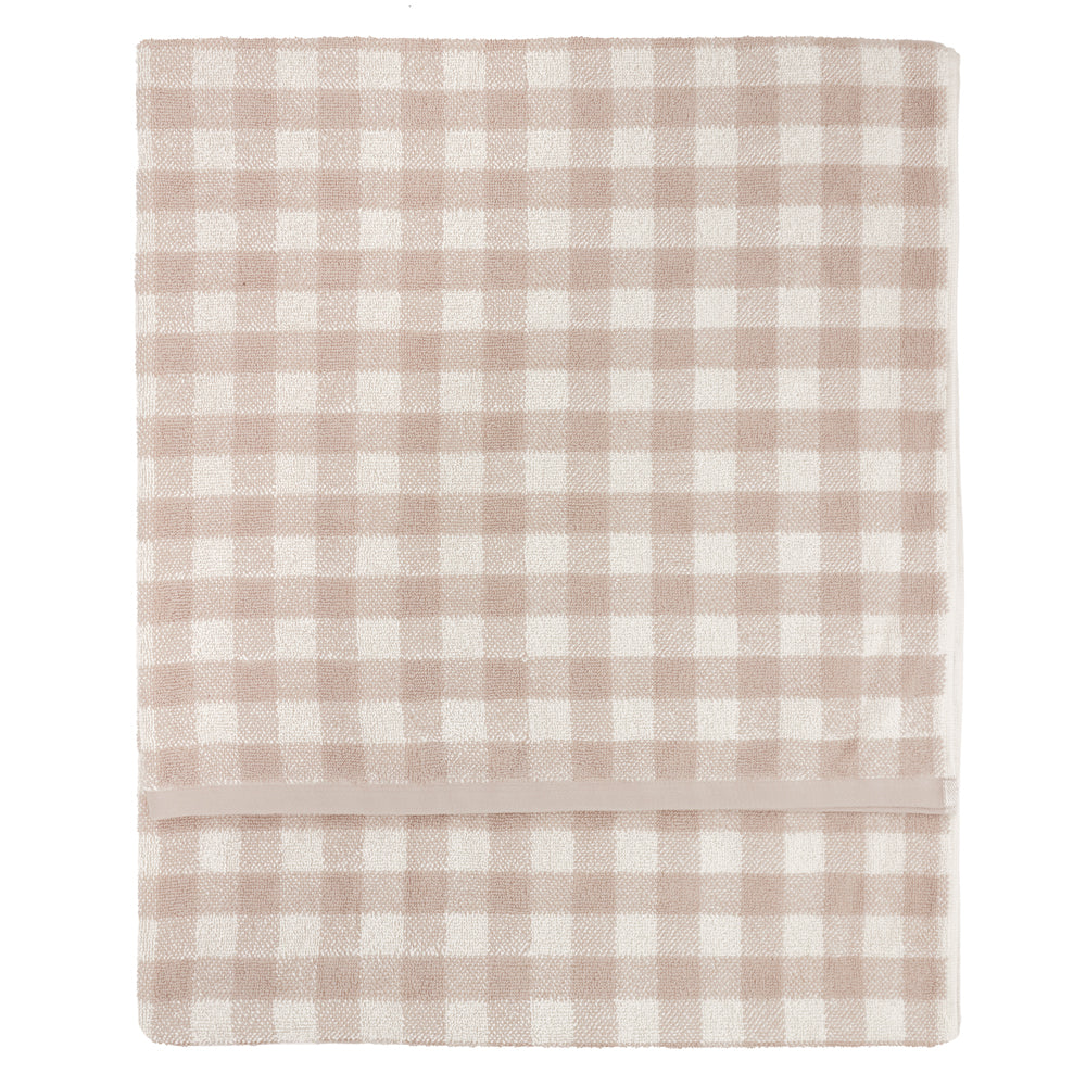 Check Cream Bathroom - Barton Gingham Check Towels Natural Yard