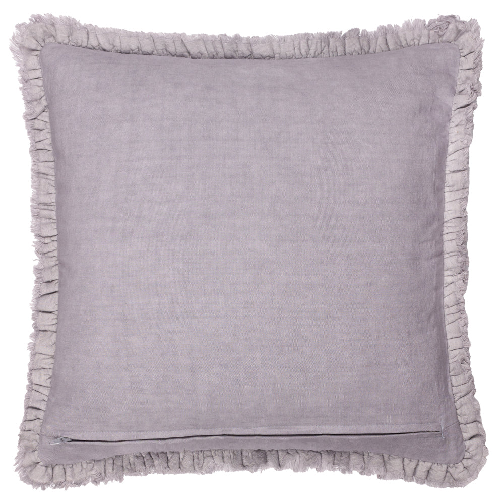 Plain Purple Cushions - Bertie Washed Cotton Velvet Polyester Filled Cushion Mauve Yard