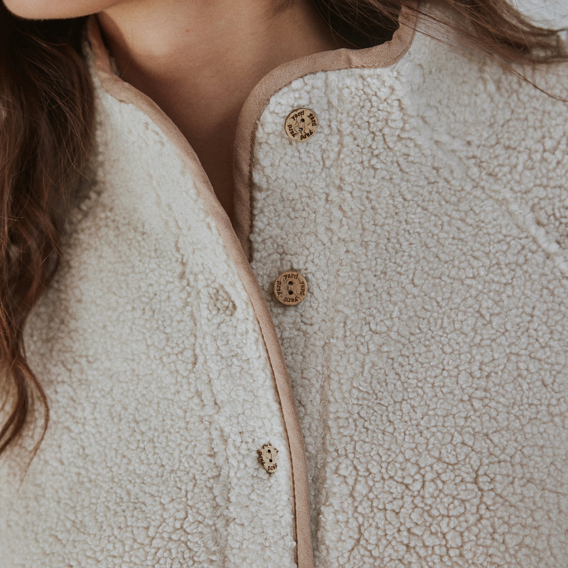 Plain Beige Ladies Loungewear  - Borg Fleece Fleece Oatmeal Yard