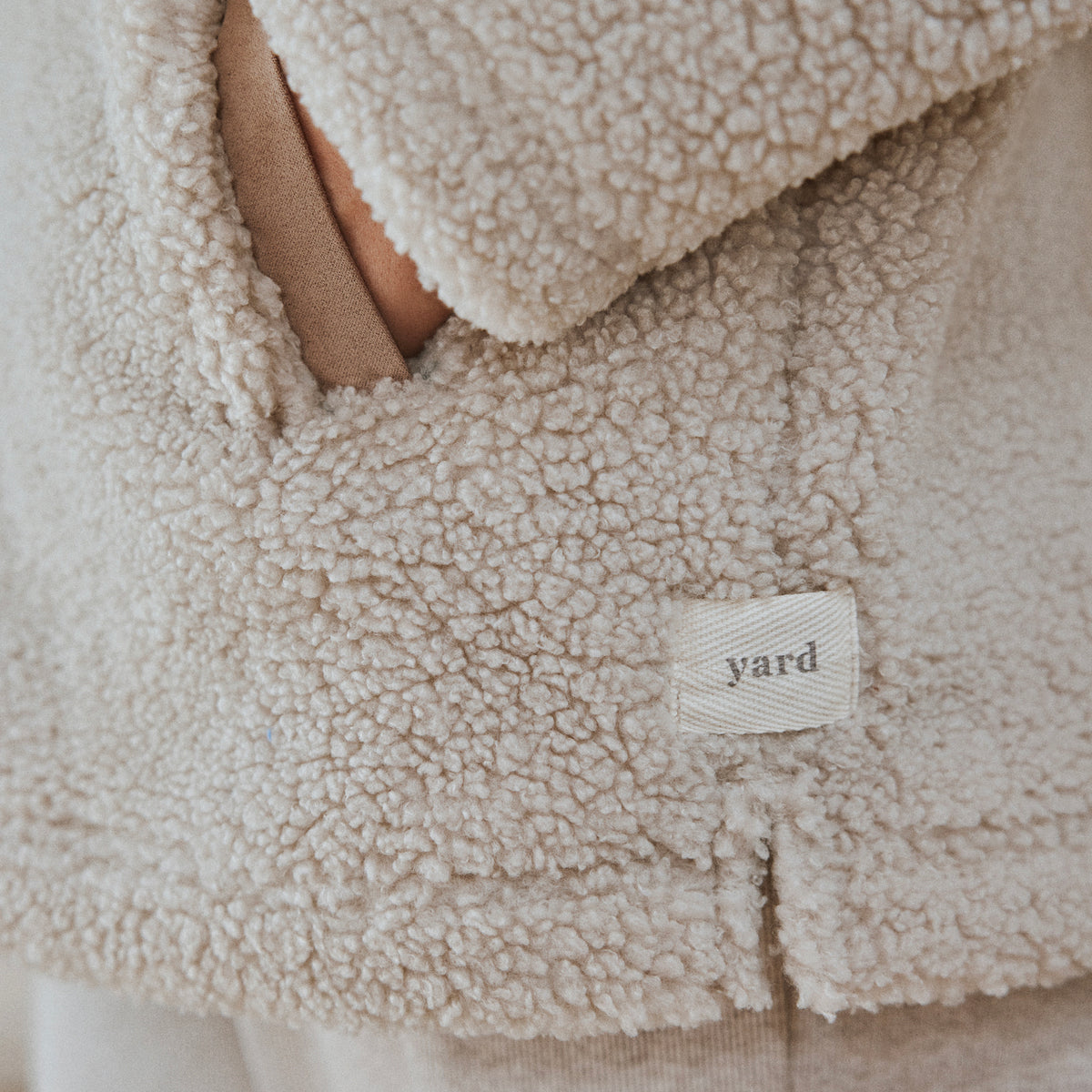 Plain Beige Ladies Loungewear  - Borg Fleece Fleece Oatmeal Yard