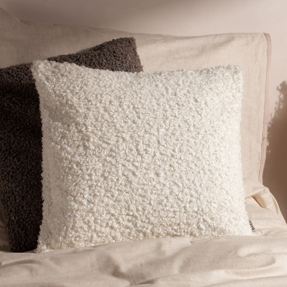 Plain White Cushions - Cabu Chunky Boucle Cushion Cover Ecru Yard
