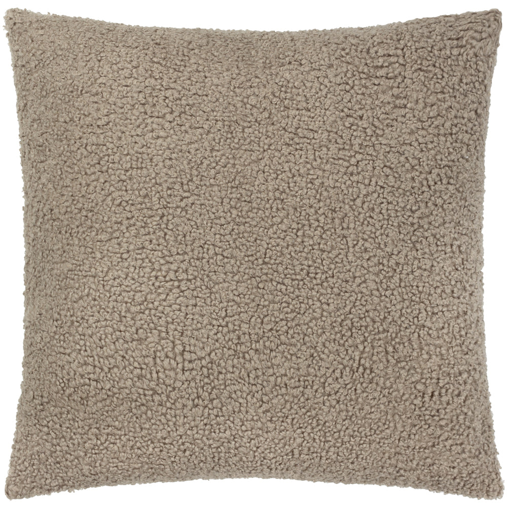 Plain Grey Cushions - Cabu Chunky Boucle Cushion Cover Taupe Yard