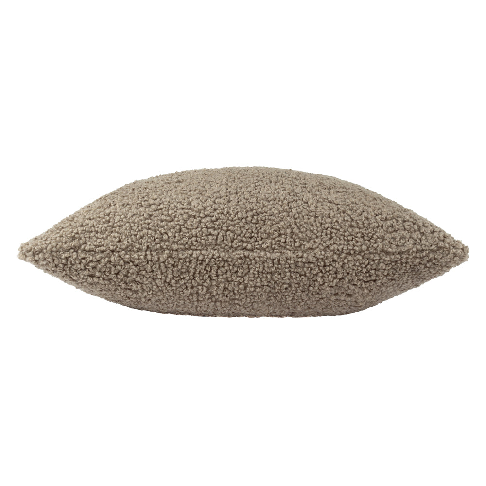 Plain Grey Cushions - Cabu Chunky Boucle Cushion Cover Taupe Yard
