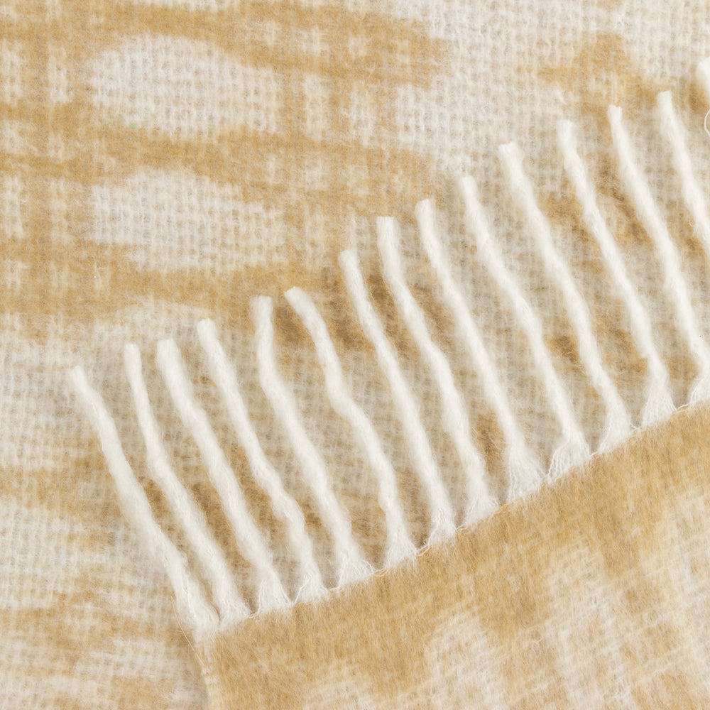Geometric Beige Throws - Caernarforn  Throw Toffee Yard
