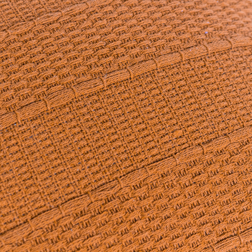 Striped Brown Cushions - Caliche Textured Tasselled Cushion Cover Ginger Yard
