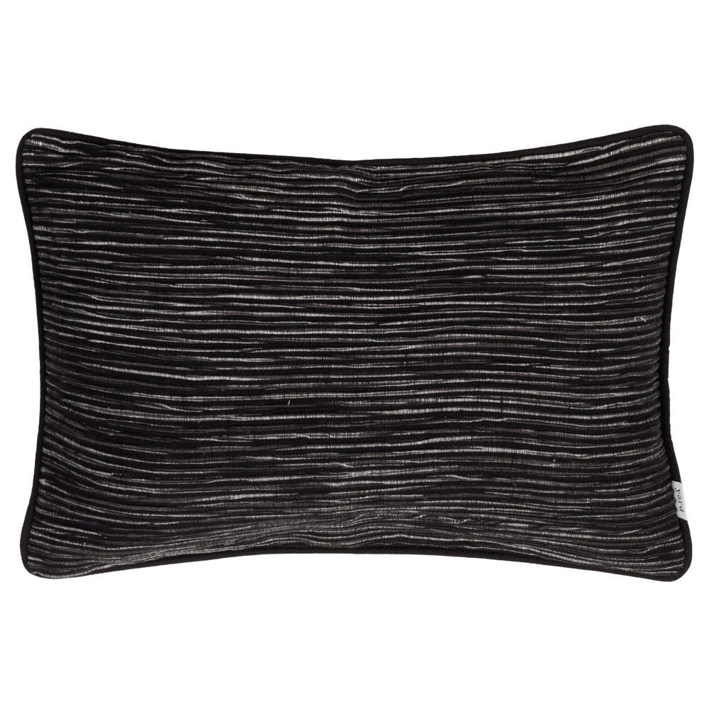 Striped Black Cushions - Cove Ribbed Cushion Cover Black Yard