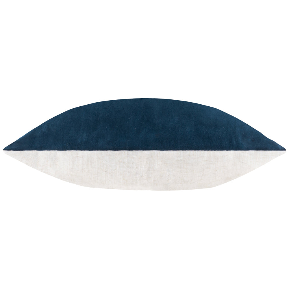 Plain Blue Cushions - Darland Velvet Polyester Filled Cushion Indigo Yard