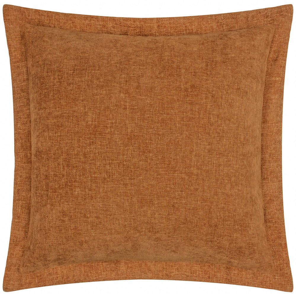 Plain Orange Cushions - Dune Chenille Polyester Filled Cushion Pecan Yard