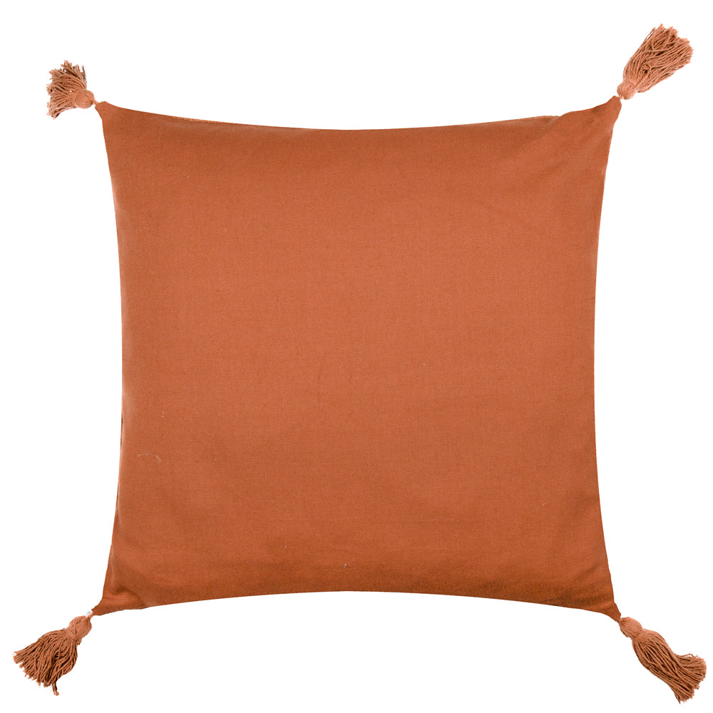 Geometric Orange Cushions - Durdle Embroidered Polyester Filled Cushion Ginger Yard