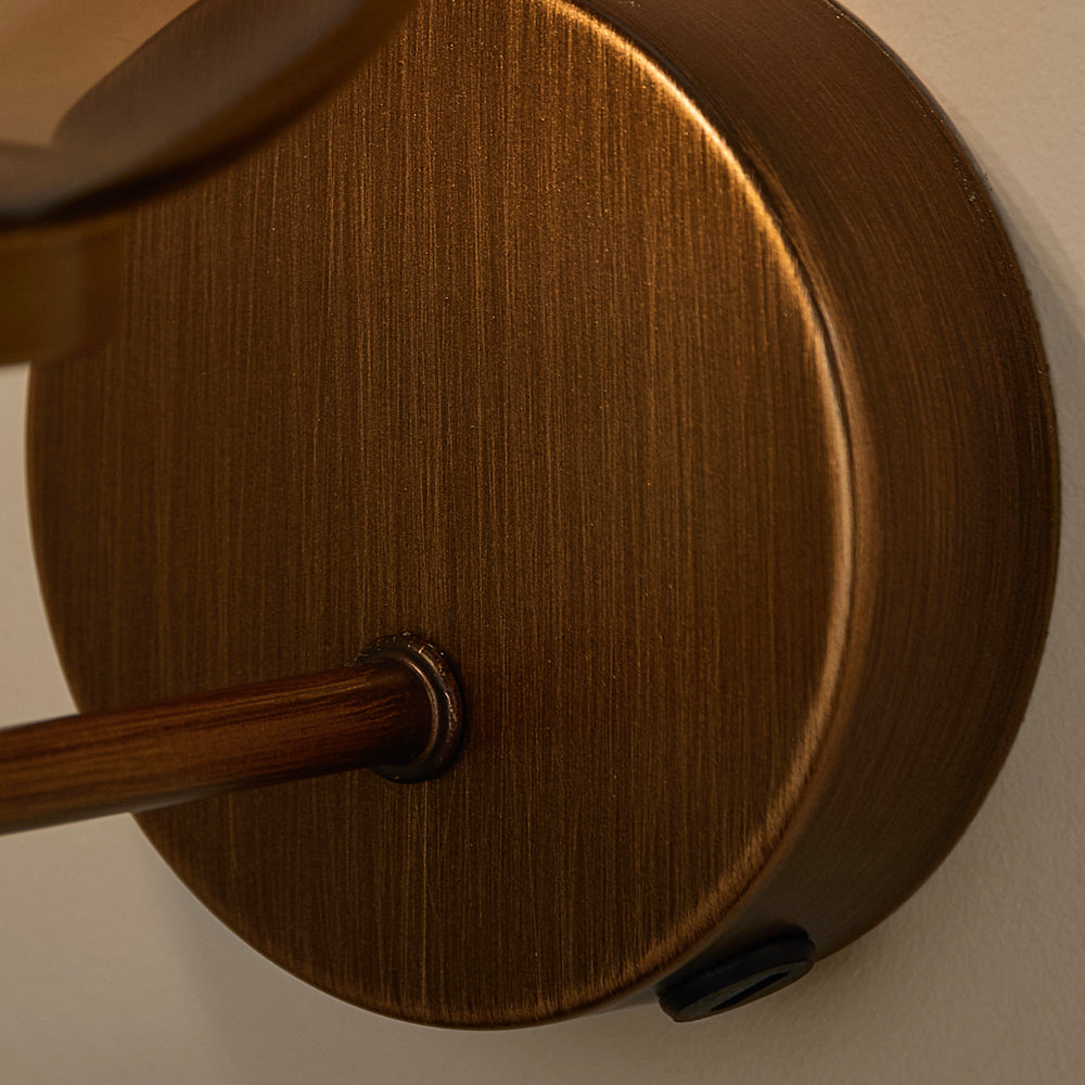 Plain Brown Lighting - Elgin Rechargeable Wall Light Smoked Glass/Espresso Brown Yard