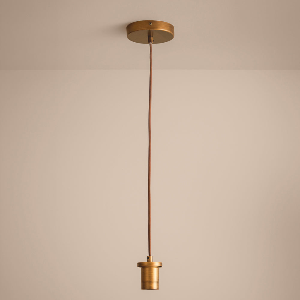 Plain Brown Lighting - Finn Pendant Ceiling Light Aged Brass Yard