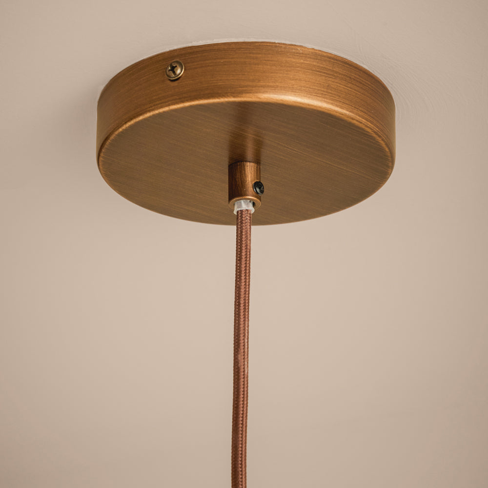 Plain Brown Lighting - Finn Pendant Ceiling Light Aged Brass Yard