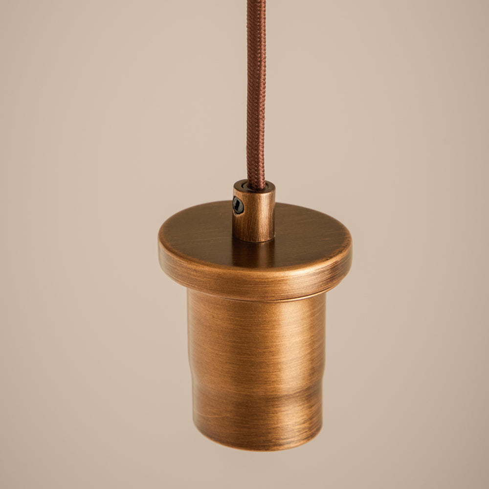 Plain Brown Lighting - Finn Pendant Ceiling Light Aged Brass Yard