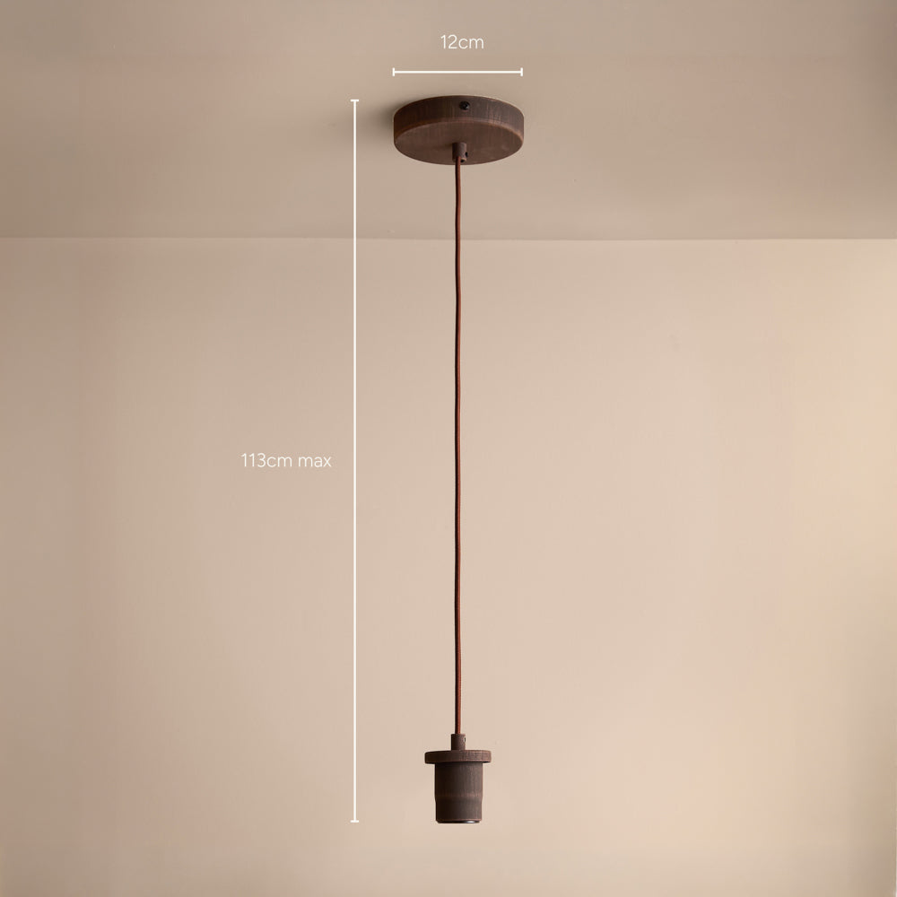 Plain Brown Lighting - Finn Pendant Ceiling Light Espresso Brown Yard