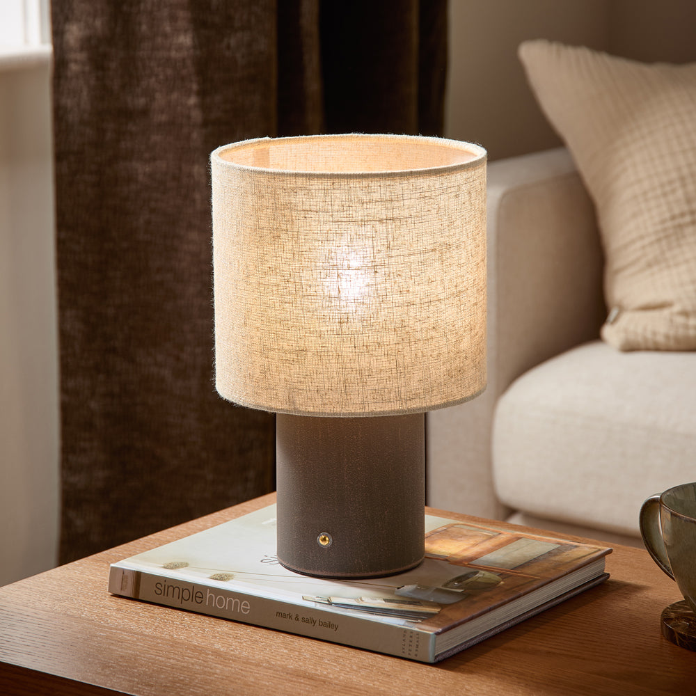 Plain Brown Lighting - Finn Rechargeable Table Lamp Espresso Brown Yard