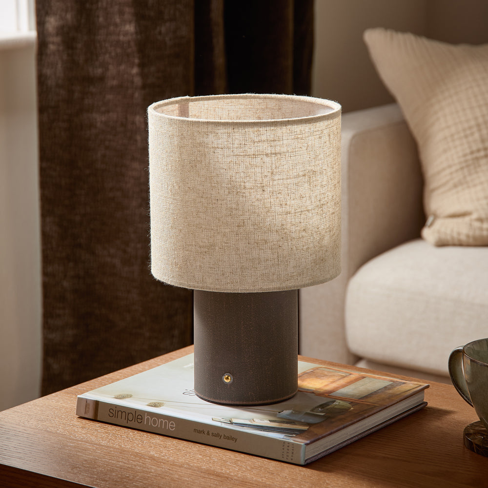 Plain Brown Lighting - Finn Rechargeable Table Lamp Espresso Brown Yard