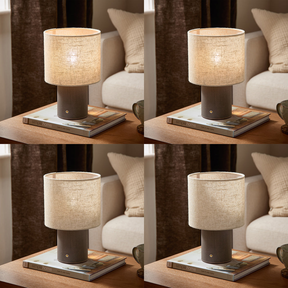 Plain Brown Lighting - Finn Rechargeable Table Lamp Espresso Brown Yard