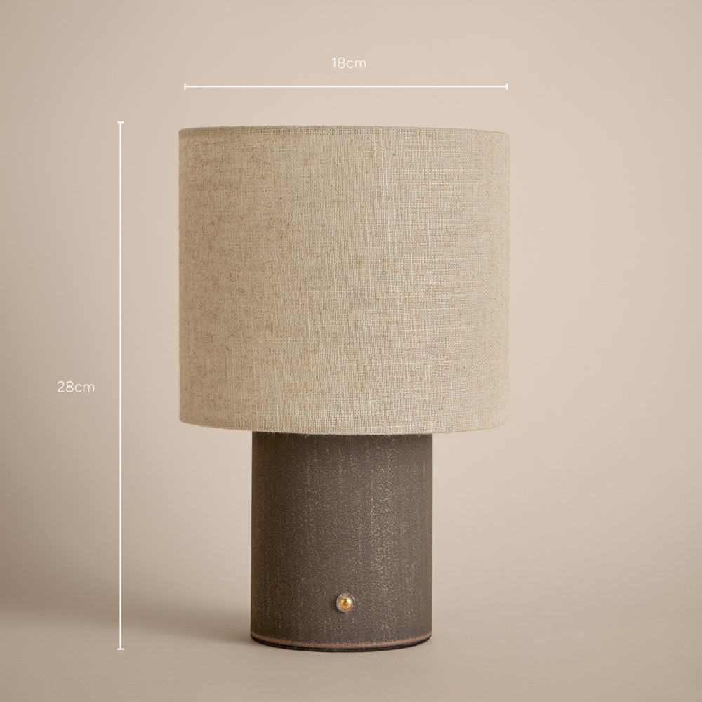 Plain Brown Lighting - Finn Rechargeable Table Lamp Espresso Brown Yard