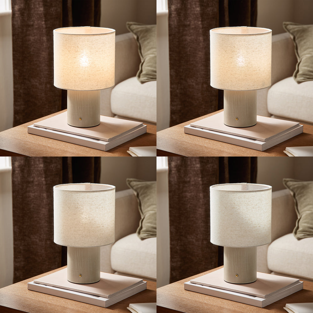 Plain Beige Lighting - Finn Rechargeable Table Lamp Sandstone Yard