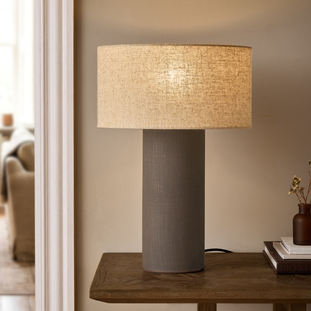 Plain Brown Lighting - Finn Tall Table Lamp Espresso Brown Yard