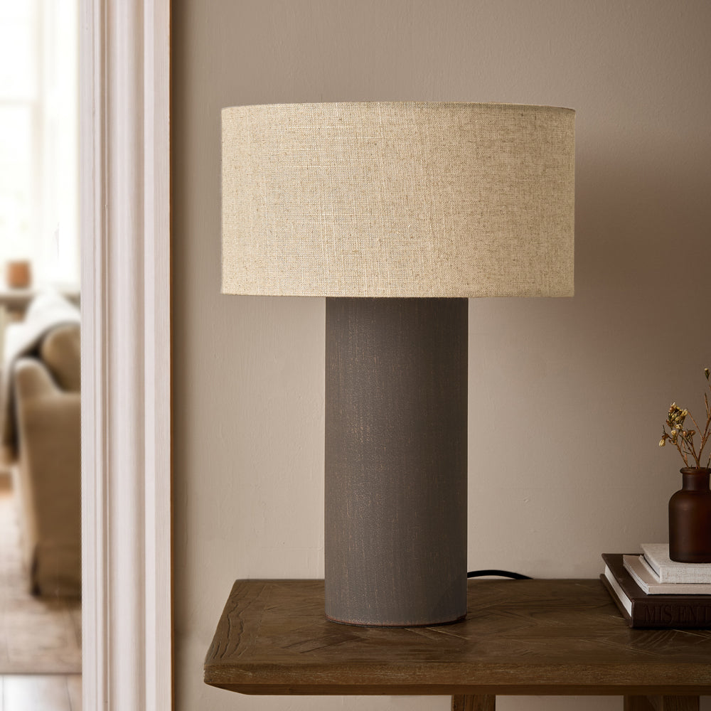 Plain Brown Lighting - Finn Tall Table Lamp Espresso Brown Yard