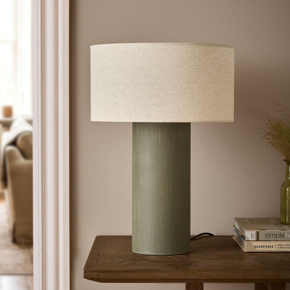 Plain Green Lighting - Finn Tall Table Lamp Olive Yard