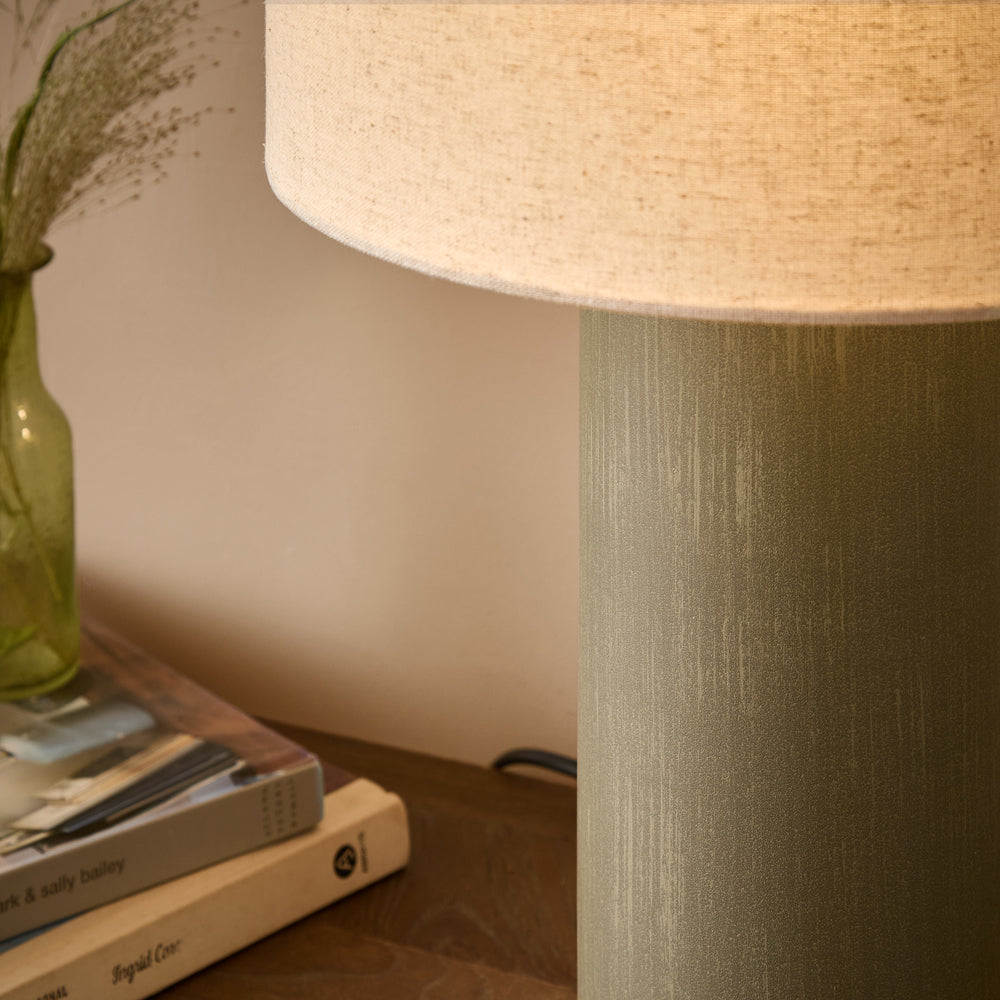 Plain Green Lighting - Finn Tall Table Lamp Olive Yard