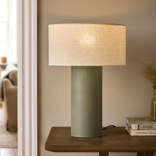 Plain Green Lighting - Finn Tall Table Lamp Olive Yard