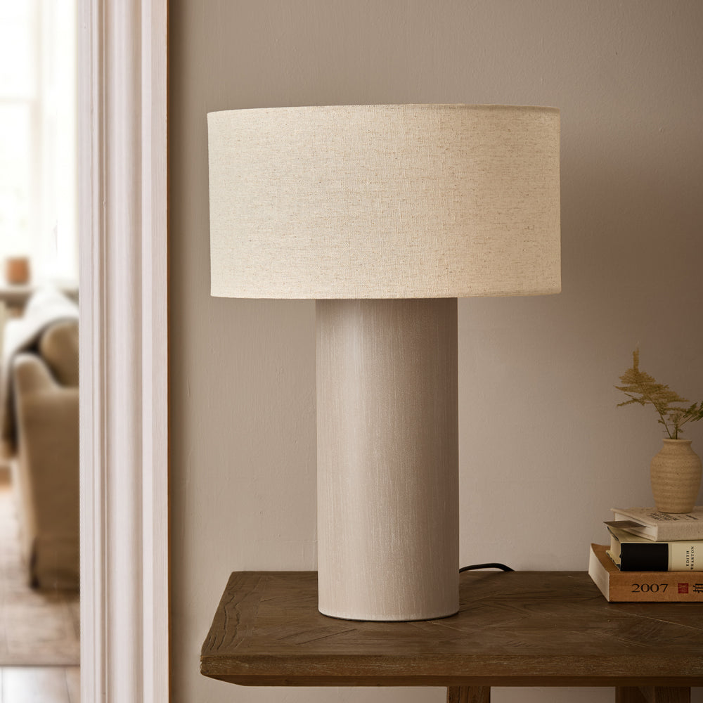 Plain Beige Lighting - Finn Tall Table Lamp Sandstone Yard