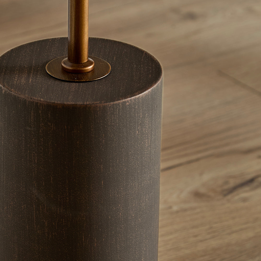 Plain Brown Lighting - Finn Tall Wired Floor Lamp Espresso Brown Yard