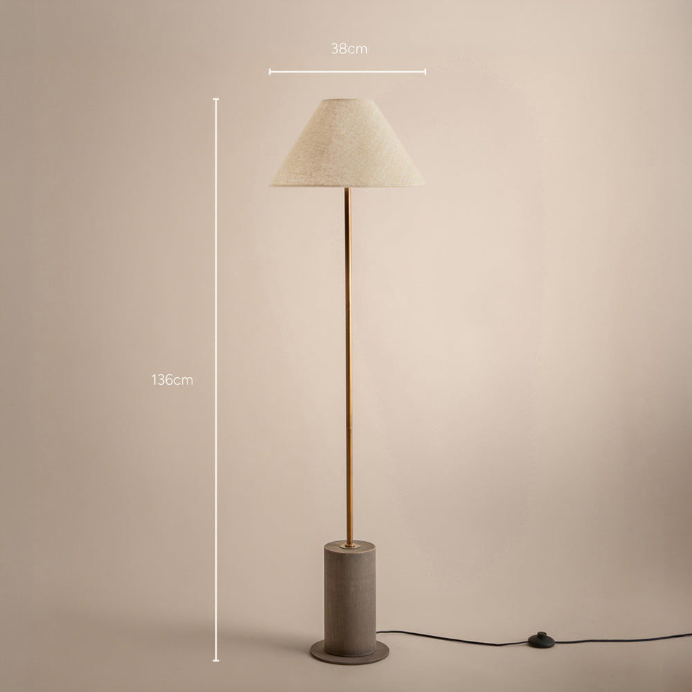Plain Brown Lighting - Finn Tall Wired Floor Lamp Espresso Brown Yard