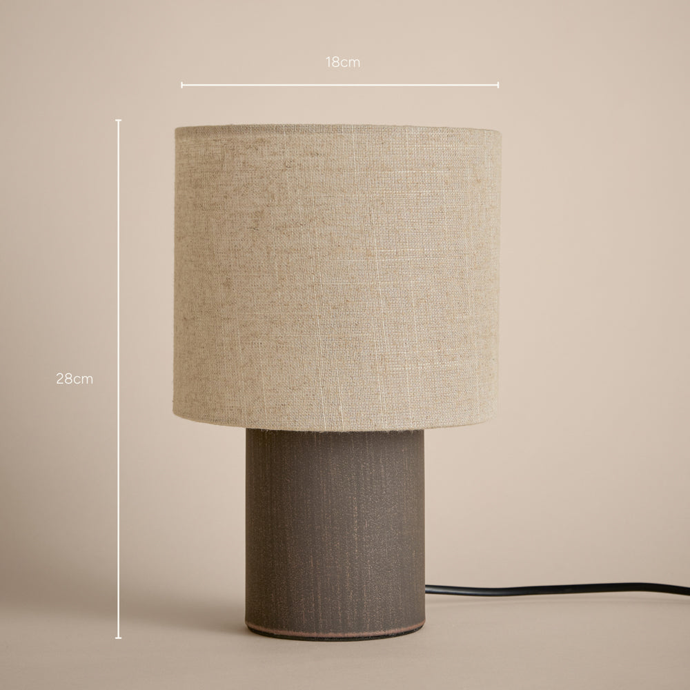 Plain Brown Lighting - Finn Wired Table Lamp Espresso Brown Yard